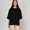 Embroidery oversized T-Shirt Black
