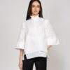Layered shirt with embroidery