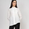 Asymmetrical embroidered shirt