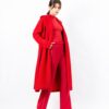 Wool belted long coat